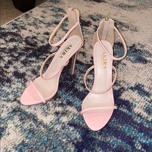 Pink high heel sandal